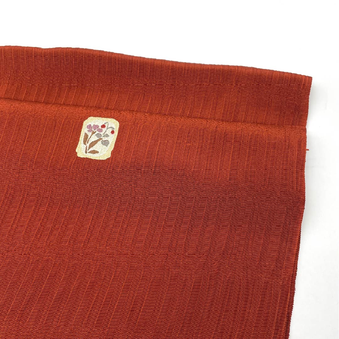 Obiage Silk S Rank Semi-Formal Shōjōcha (Dark Orange-Red) Shikishi Flowers Foil Length approx. 175cm Width approx. 30cm Red-based 1136004462912