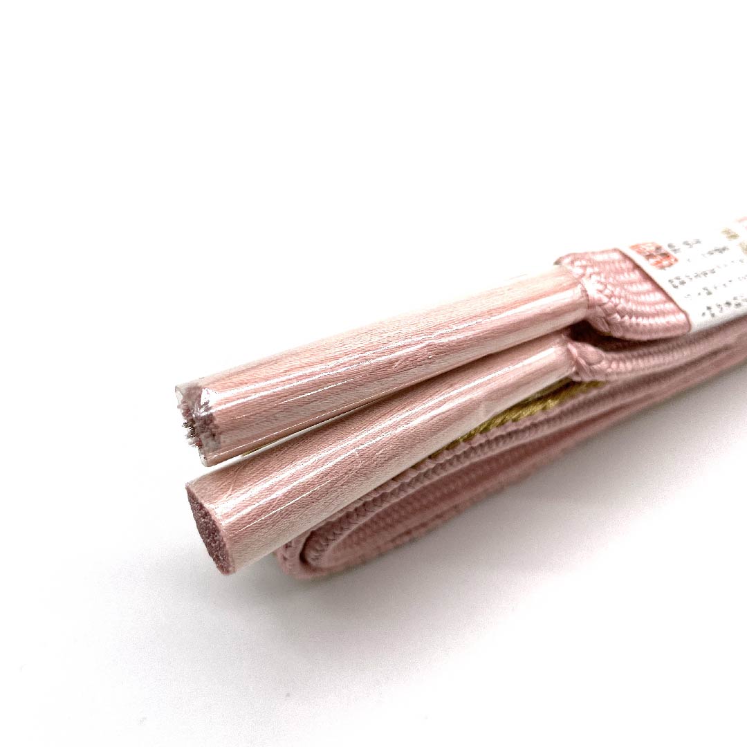 （新古品） 帯締め 正絹 四分紐 浅紅色（あさべにいろ） 特選金銀糸 金属糸使用 新古品 長さ約168cm 幅約1.5cm セミフォーマル Sランク ピンク系 1135001172913