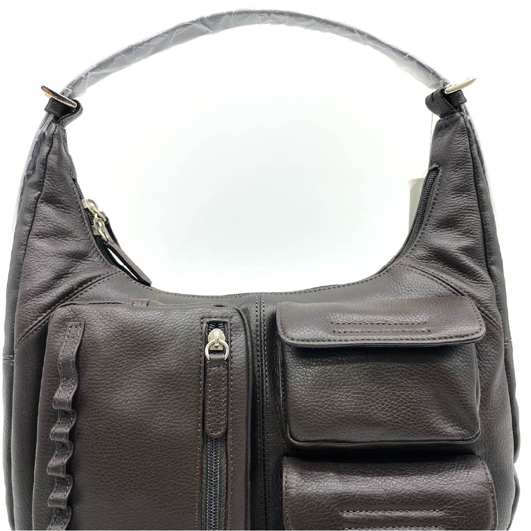 (Like New) Western-style Cowhide Leather Bag, Grade A, Like New, Cowhide Leather One-Shoulder Bag, Brown, 119700017314