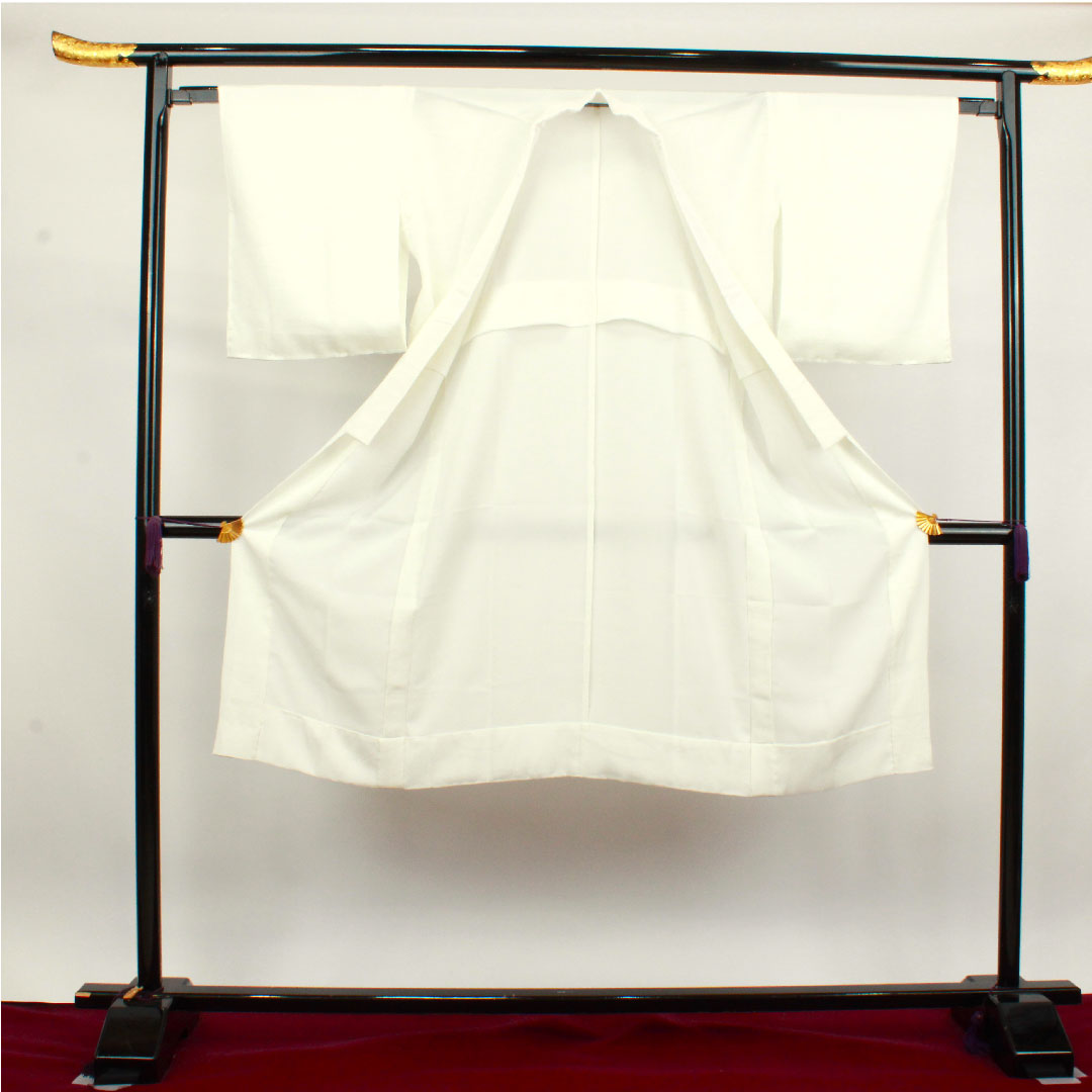 長襦袢 正絹 身丈123cm 裄丈65cm 単衣  フォーマル 露芝  Sランク 白系 1129000512111