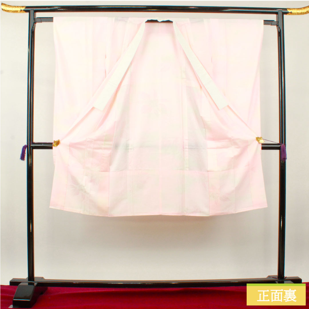 Nagajuban Polyester Length 122cm Sleeve length 62.5cm Unlined Furisode Graduated Dye Washable Kimono S Rank Pink 1129000612213