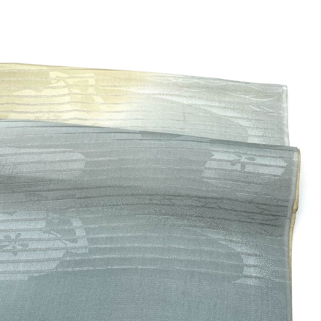 帯揚げ 正絹 Sランク カジュアル 沈香茶色（とのちゃいろ） 玉子鼠色（たまごねずいろ） 桔梗 夏用 長さ約182cm 幅約29cm グラデーション系 1136004272999