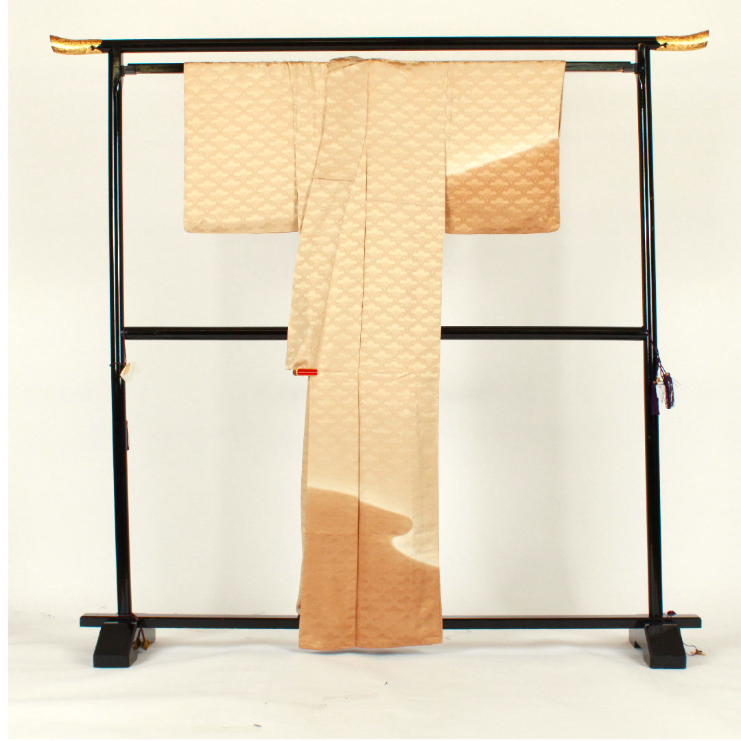 色無地 梅 木瓜  身丈162.5cm 裄丈63.5cm 袷  正絹 Aランク 黄系 1114000393423