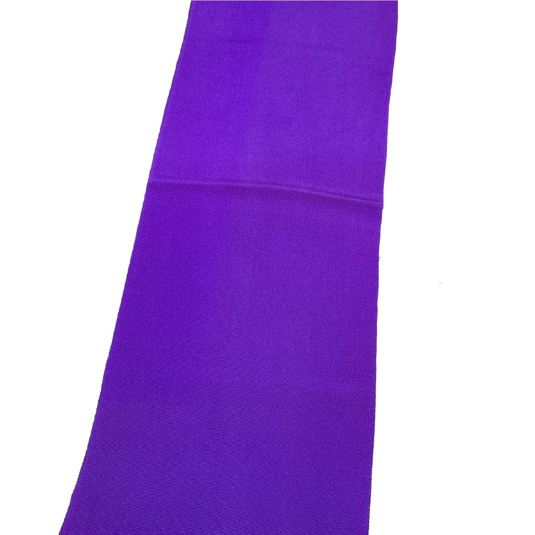帯揚げ 正絹 Aランク カジュアル 菫色（すみれいろ） 無地 ちりめん地  長さ約168cm 幅約28cm 紫系 1136001823920