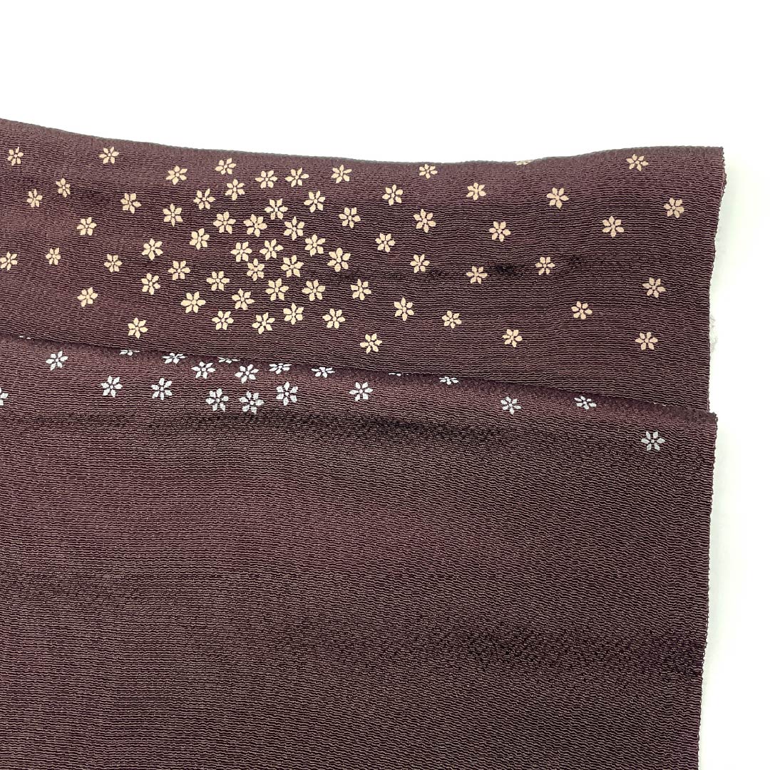 Obiage silk A rank semi-formal dark iron color, small flowers, length approx. 177cm, width approx. 29cm, brown family 1136004133914