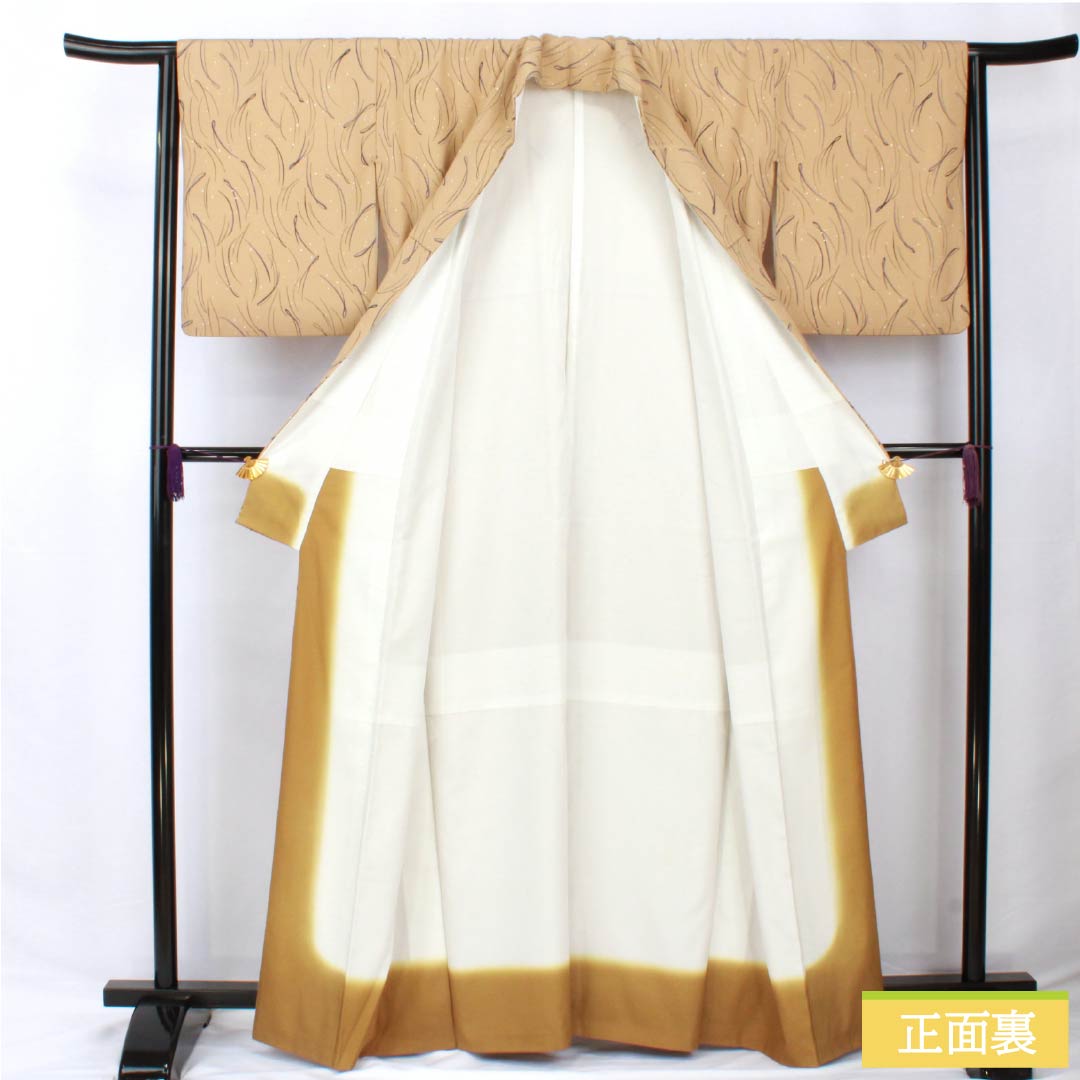 Small pattern, polyester, length 163.5cm, sleeve length 63.5cm, lined, walnut color, abstract pattern, S rank, beige, 1115005632425