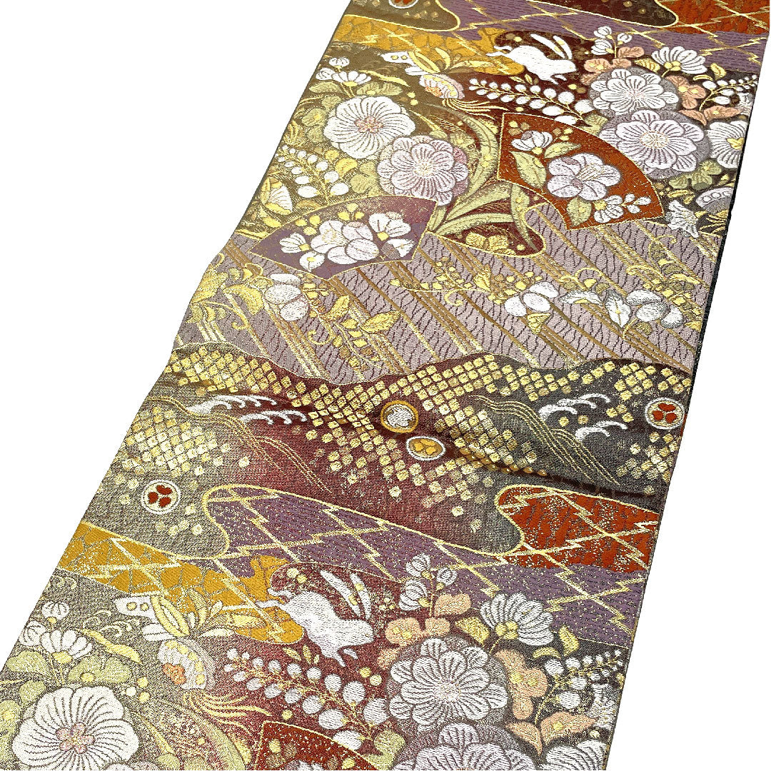 Fukuro Obi Tsujigahana Rabbit Obi Length 438cm Pure Silk S Rank Six-way Formal Gradient 1123003792399