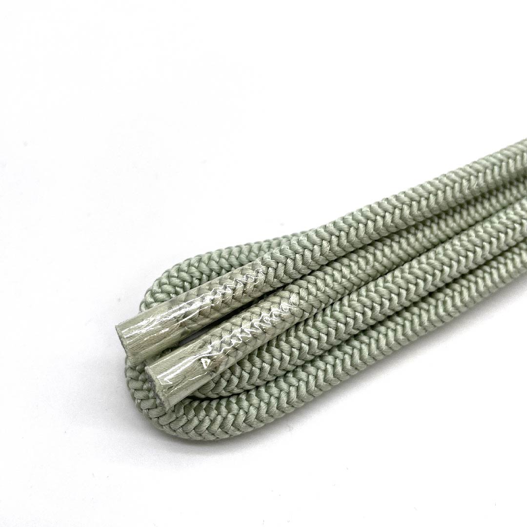 (New old stock) Obi-jime (belt fastener) Pure silk quarter string, white-green color (byakurokuiro), round string, Kyoto braided string, new old stock, length approx. 153cm, width approx. 0.7cm, casual, S rank, green, 1135001252919
