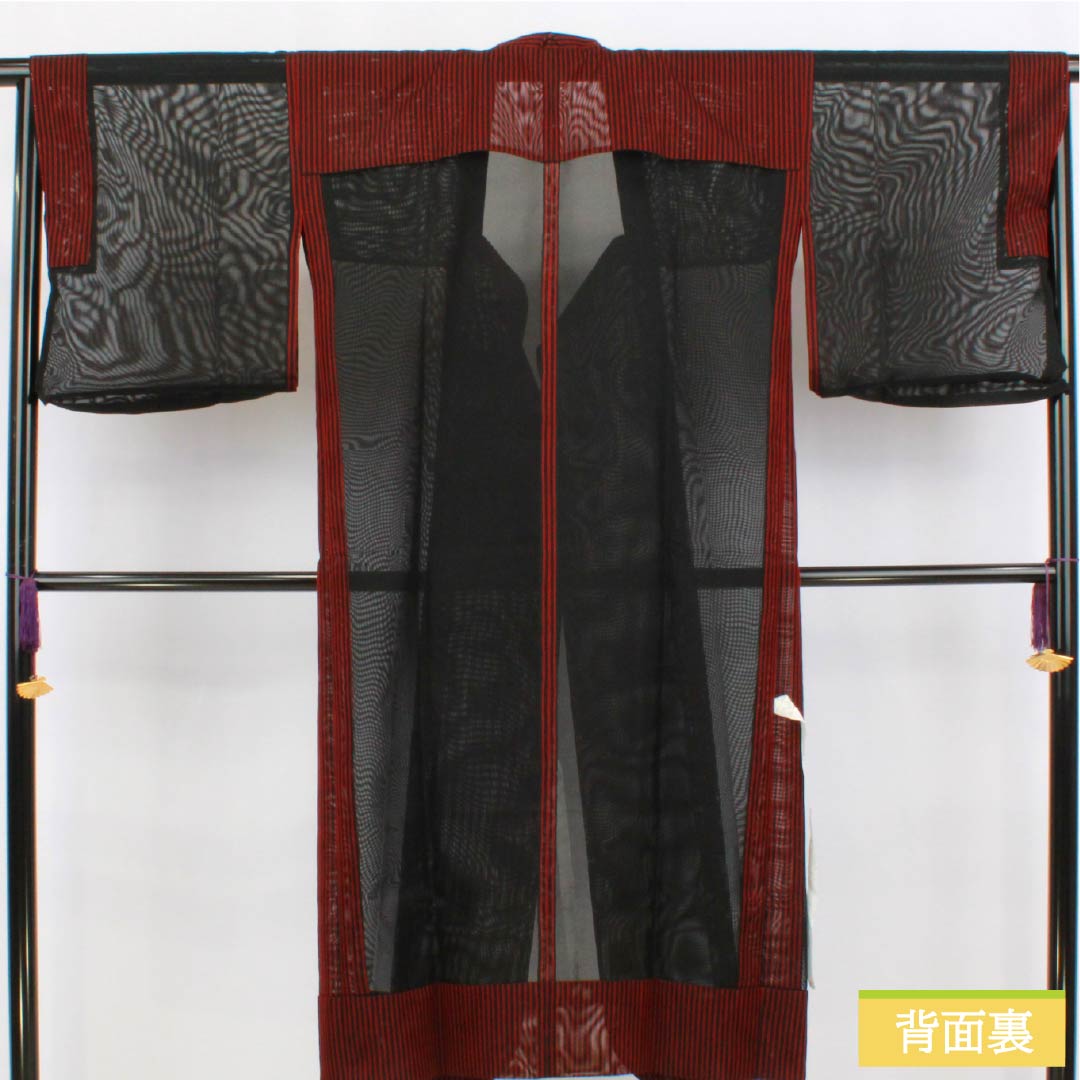 Raincoat, Polyester, S Rank, Length 130cm, Sleeve Length 67cm, Striped, Gauze, Black, 1117001312910