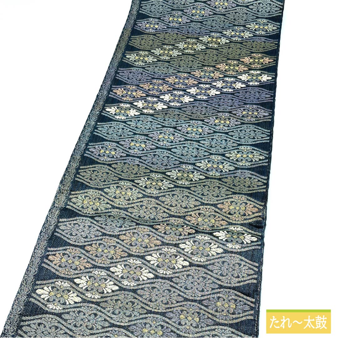 袋帯 正絹 玉虫色（たまむしいろ） 波絹 正倉院名物裂 帯丈448cm Sランク 六通 フォーマル グラデーション系 1123013322399