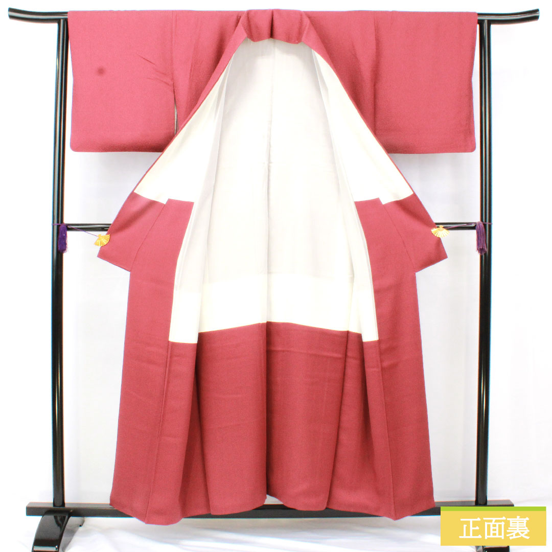 Plain color, pure silk, length 154.4cm, sleeve length 63cm, sappan color, one crest, circle with different hawk feathers, artist's work, lined, S rank, purple, 1114001782220