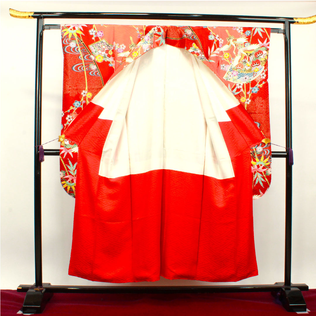 振袖 身丈151cm 裄丈61.5cm 袷  京紅型 吉祥文様  正絹 Sランク グラデーション系 1113001722299