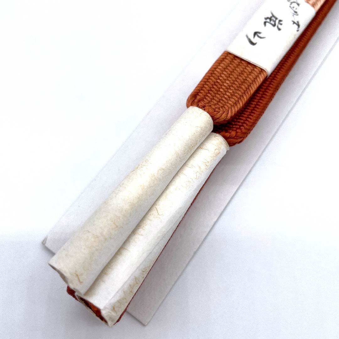 （新古品） 帯締め 正絹 四分紐 弁柄色（べんがらいろ） 中村勝雲作 嵐山 手描き 長さ約162cm 幅約1cm セミフォーマル Sランク 橙系 1135000062926