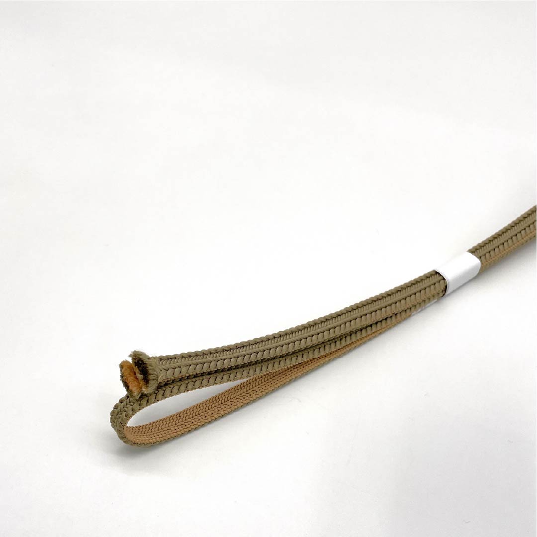 (New) Silk Obiage, NEW Rank, Sanbu-himo, Susutake-chairo (soot bamboo brown), for obi clip, Length approx. 122cm, Width approx. 0.9cm, Casual, Brown, 1135005801314