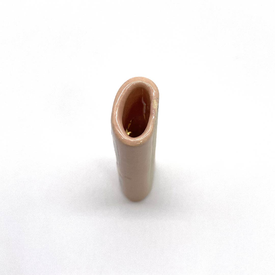 （新古品） 帯留め 陶磁器 カジュアル 乙女色（おとめいろ） 京焼 紅葉 秋 長さ約2.5cm 幅約5cm  Sランク ピンク系 1137000602913