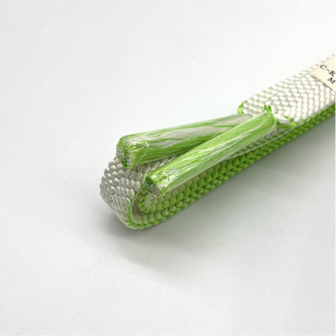 New Silk Obijime (Sash Band) in Light Green Gradient, Approximately 159.5cm Long, 1.5cm Wide, Semi-Formal, Green, Product Number: 1135003831319