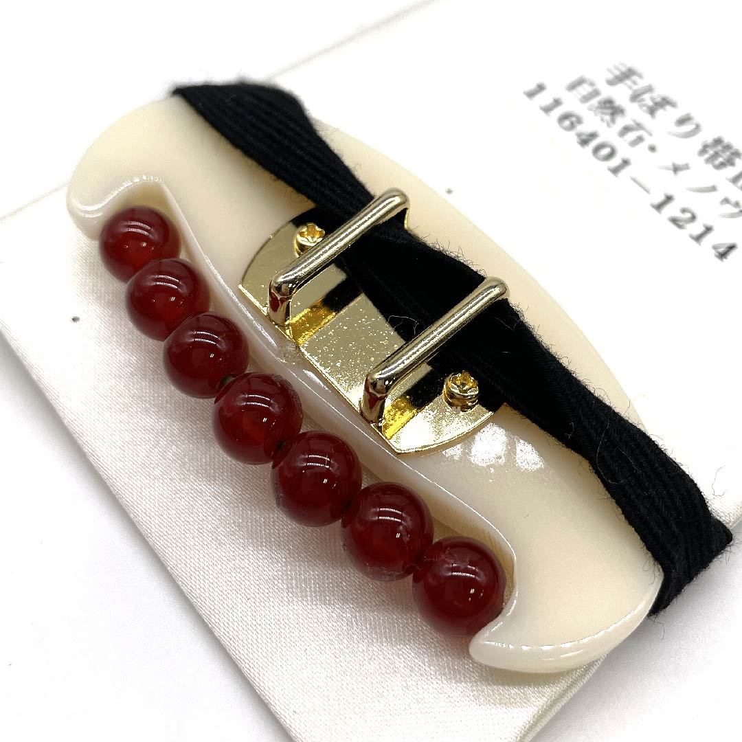 (New old stock) Obi clasp, natural stone, casual, kneaded color, hand-carved, agate, rabbit, length approx. 3cm, width approx. 6.5cm, S rank, white, 1137000672911