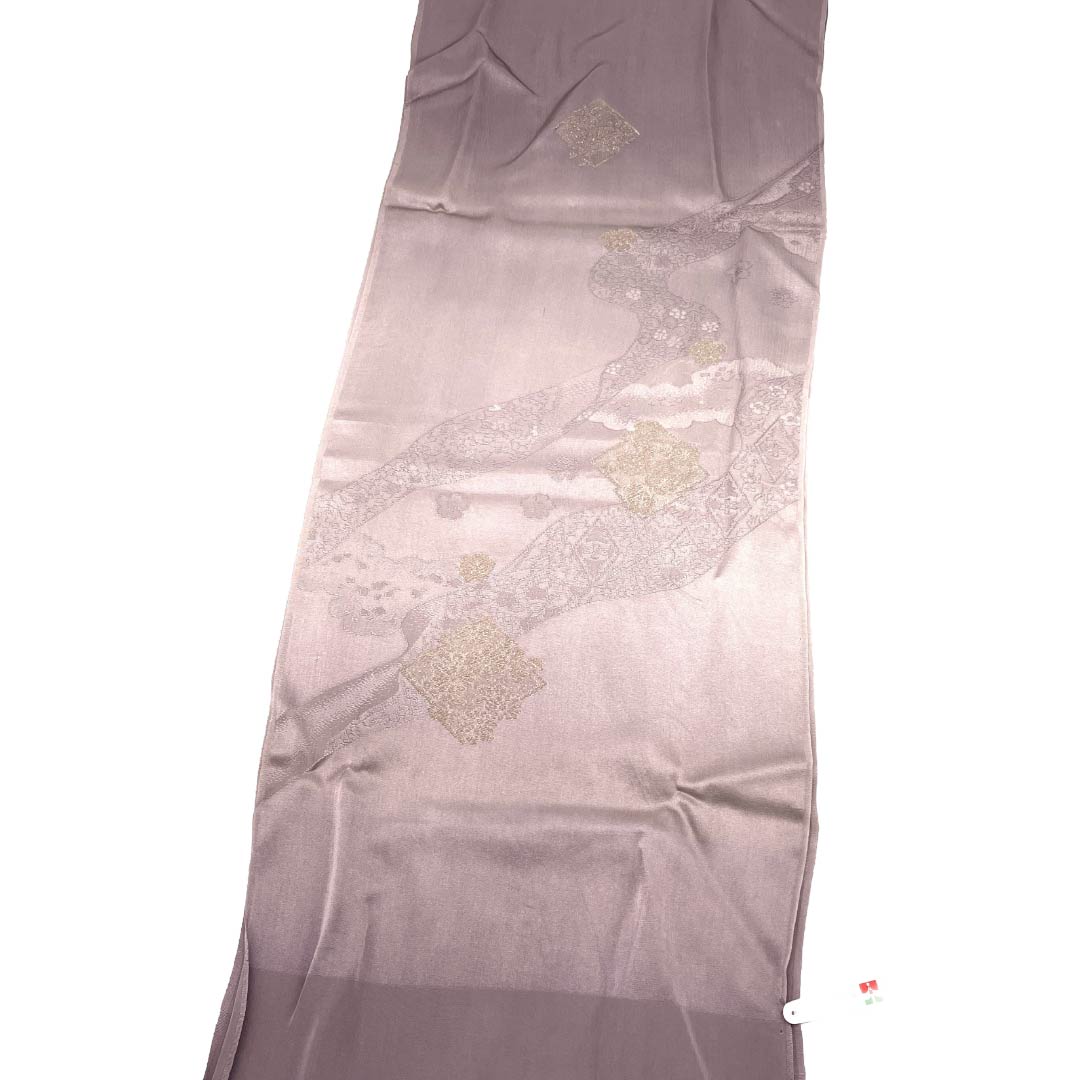 （新古品） 帯締め・帯揚げセット 正絹 NEWランク 相済茶色（あいすみちゃいろ） 撚り房 長さ約160cm 幅約1.6cm セミフォーマル 紺系 1141000631318