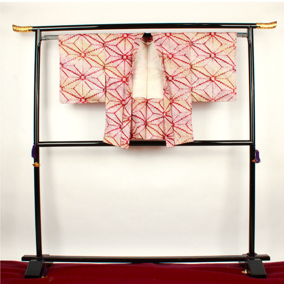 Haori Length 75.5cm Sleeve length 63.5cm Shibori Asanoha Pure silk S rank Awase Gradation 1117000342999