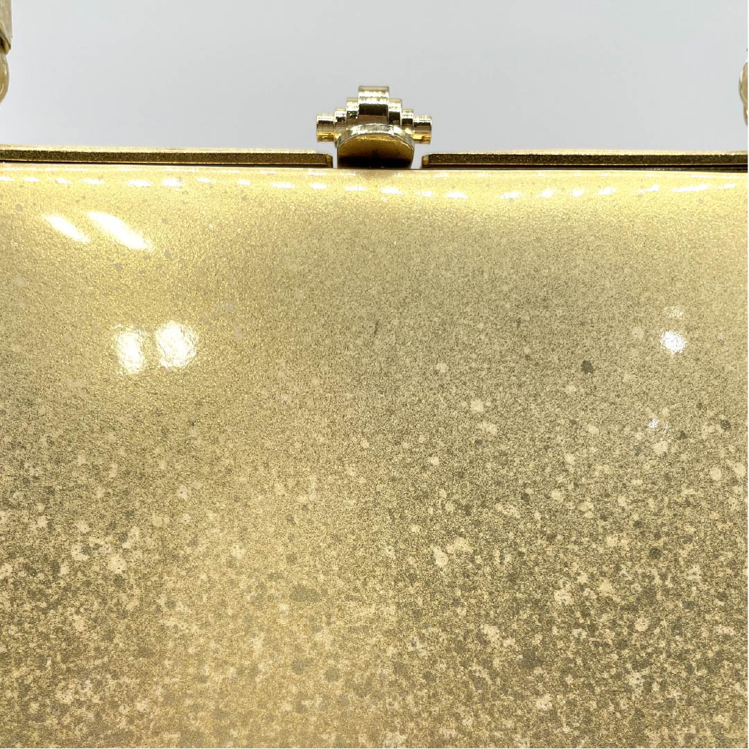 Formal Japanese style bag, gold color, simple, for Tomesode, tataki-dyed style, gold, S rank, 113900022221