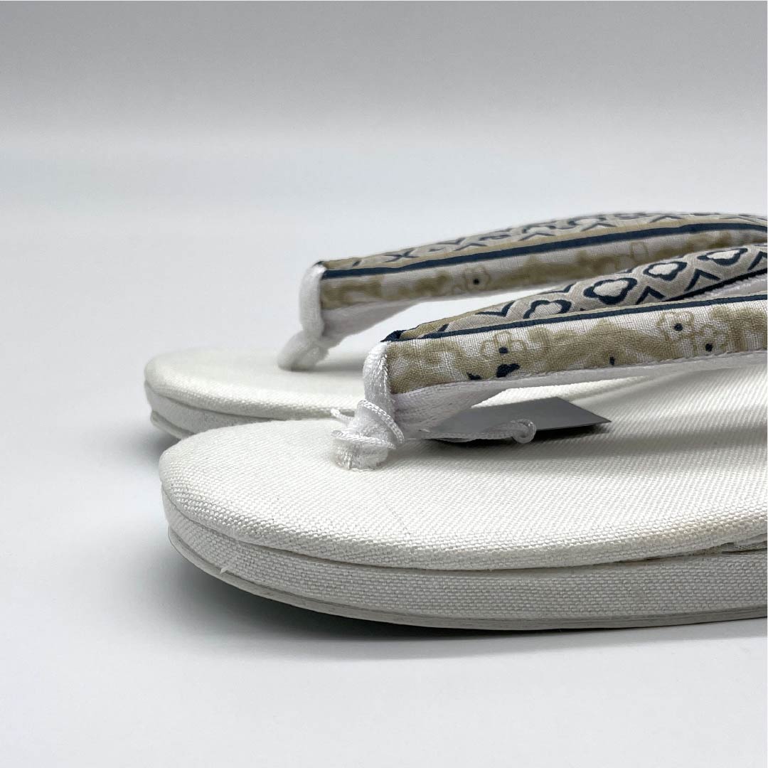 (New) Zori Sandals, Linen, NEW Rank, Summer Zori, Linen Zori, Made in Japan, For Summer, Length 24cm, L size, White color, 1122001691411