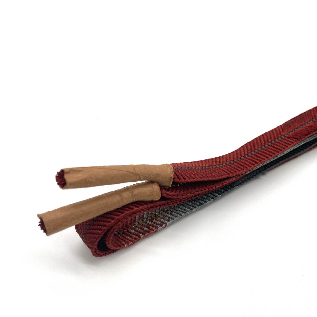 (New old stock) Obi-jime (belt fastener) made of pure silk, quarter-length cord, oxblood red (gyuketsukouiro) 2 colors, length approx. 159cm, width approx. 1.5cm, semi-formal, NEW rank, brown, 1135003101314