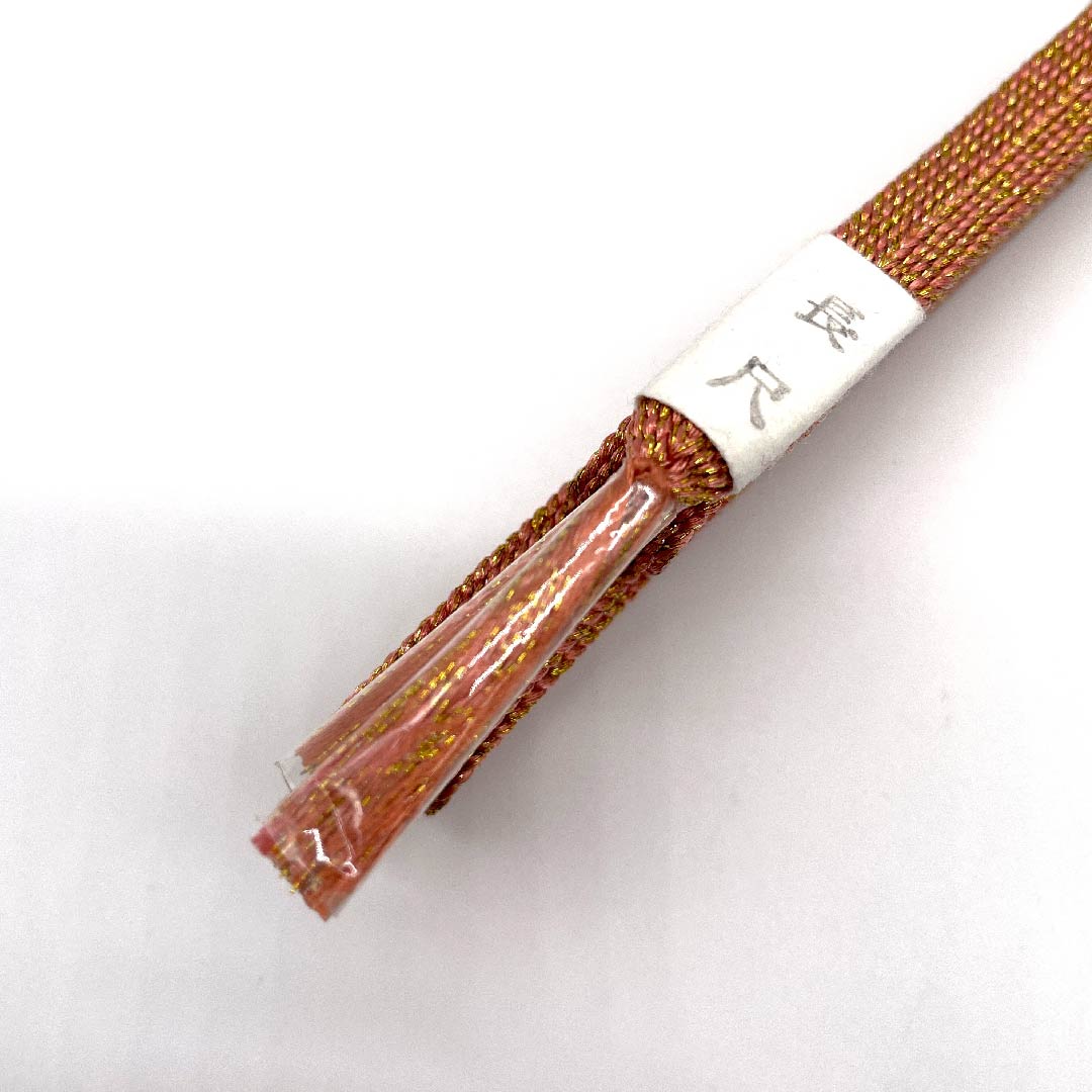 (New old stock) Obi-jime (belt fastener) Pure silk, 3-minute cord, Toki-iro (Toki-iro) Hirata braid, long, new old stock, length approx. 164cm, width approx. 0.9cm, casual, S rank, pink, 1135000812313