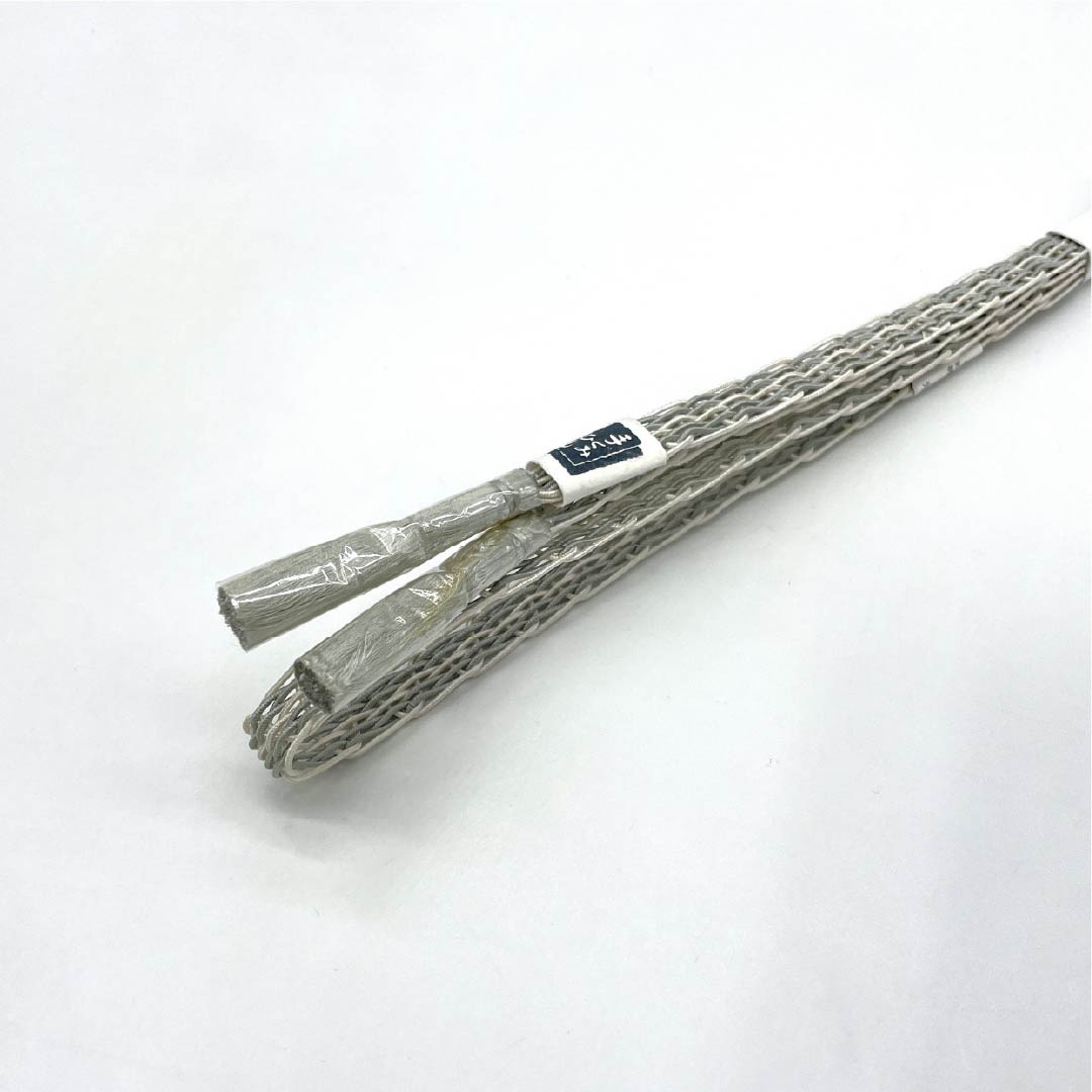 (新品)帯締め 正絹 NEWランク  単衣用 夏用   長さ約168cm 幅約1.2cm カジュアル グレー系 1135005671322
