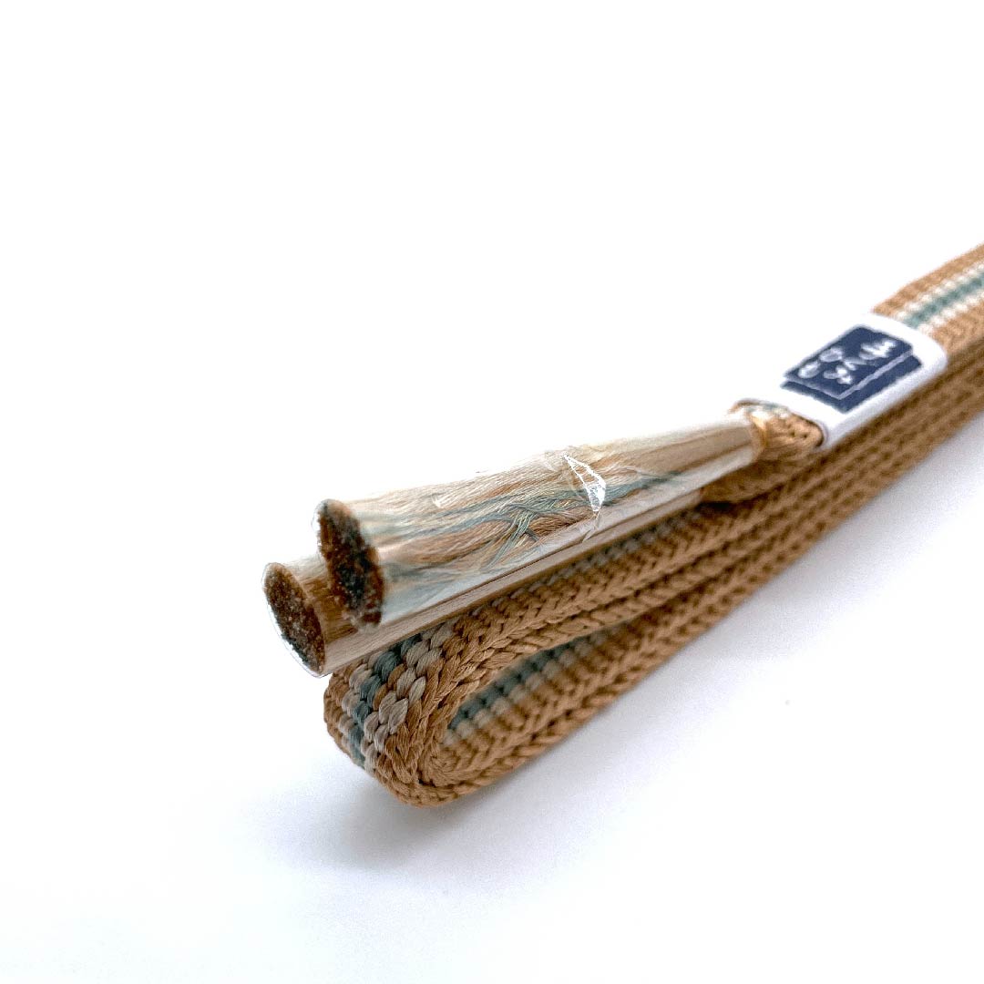 （新古品） 帯締め 正絹 四分紐 薄赤色（うすあかいろ） 手組紐 新古品 長さ約162cm 幅約1.2cm カジュアル Sランク ベージュ系 1135001862925