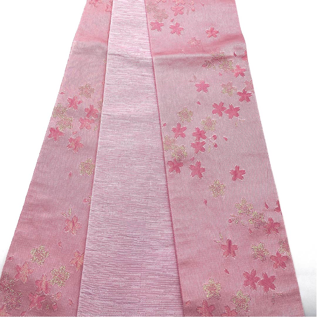 半幅帯 ポリエステル 桃色（ももいろ） anan 桜 浴衣用 帯丈358cm ピンク系 Sランク 1125002202313