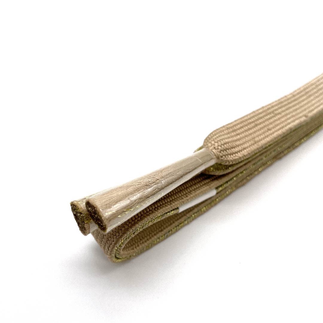 （新古品） 帯締め 正絹 四分紐 松染色（まつぞめいろ） 金属糸使用 新古品 長さ約162cm 幅約1.5cm セミフォーマル Sランク ベージュ系 1135001842925