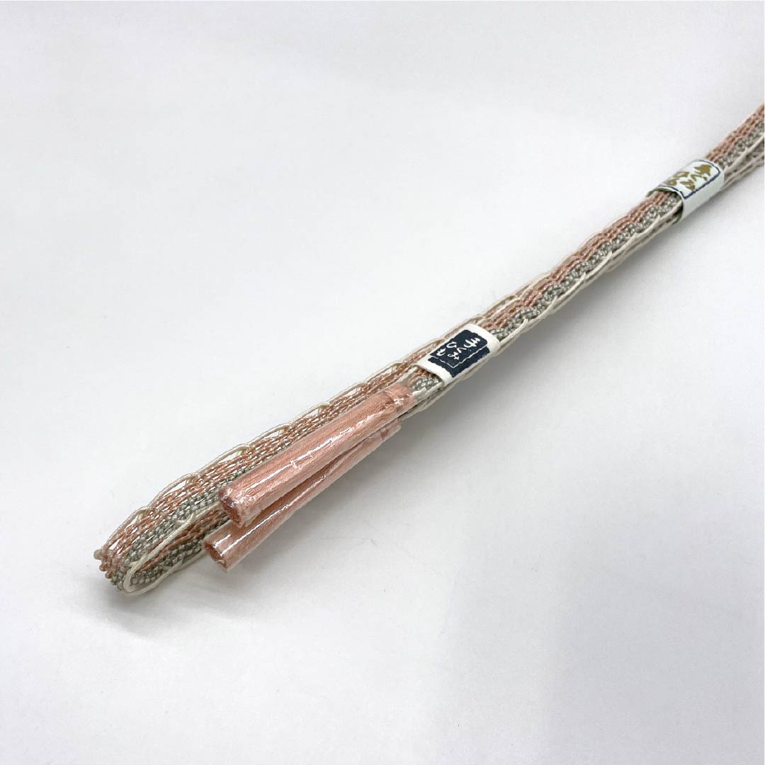 (新品)帯締め 正絹 NEWランク  乙女色（おとめいろ） 単衣用 夏用  長さ約168cm 幅約1.2cm カジュアル 橙系 1135005541326