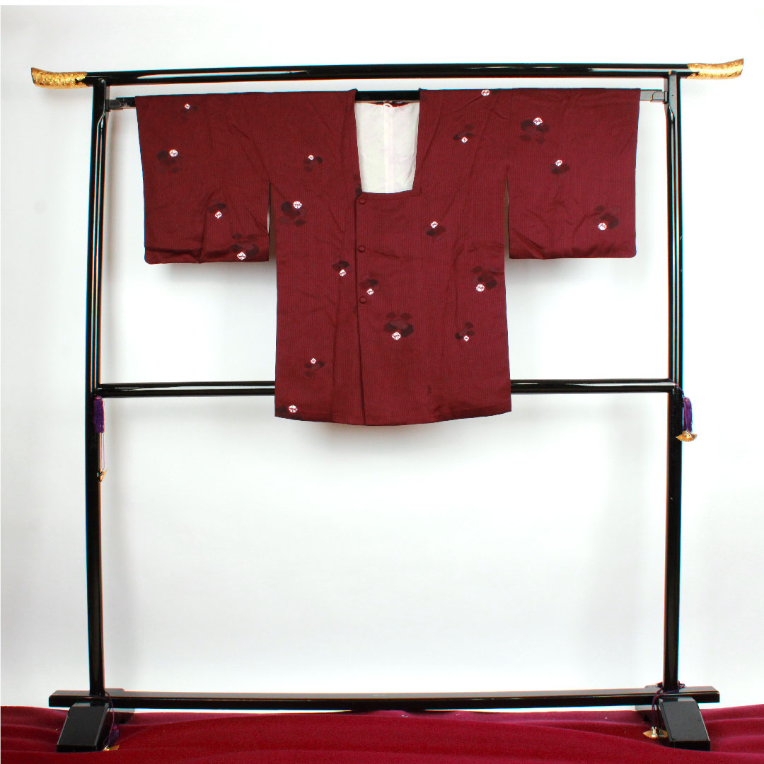 道行コート 身丈84.5cm 裄丈66cm 小紫色  ボカシ模様 正絹 Aランク 袷 紫系 1117000413920
