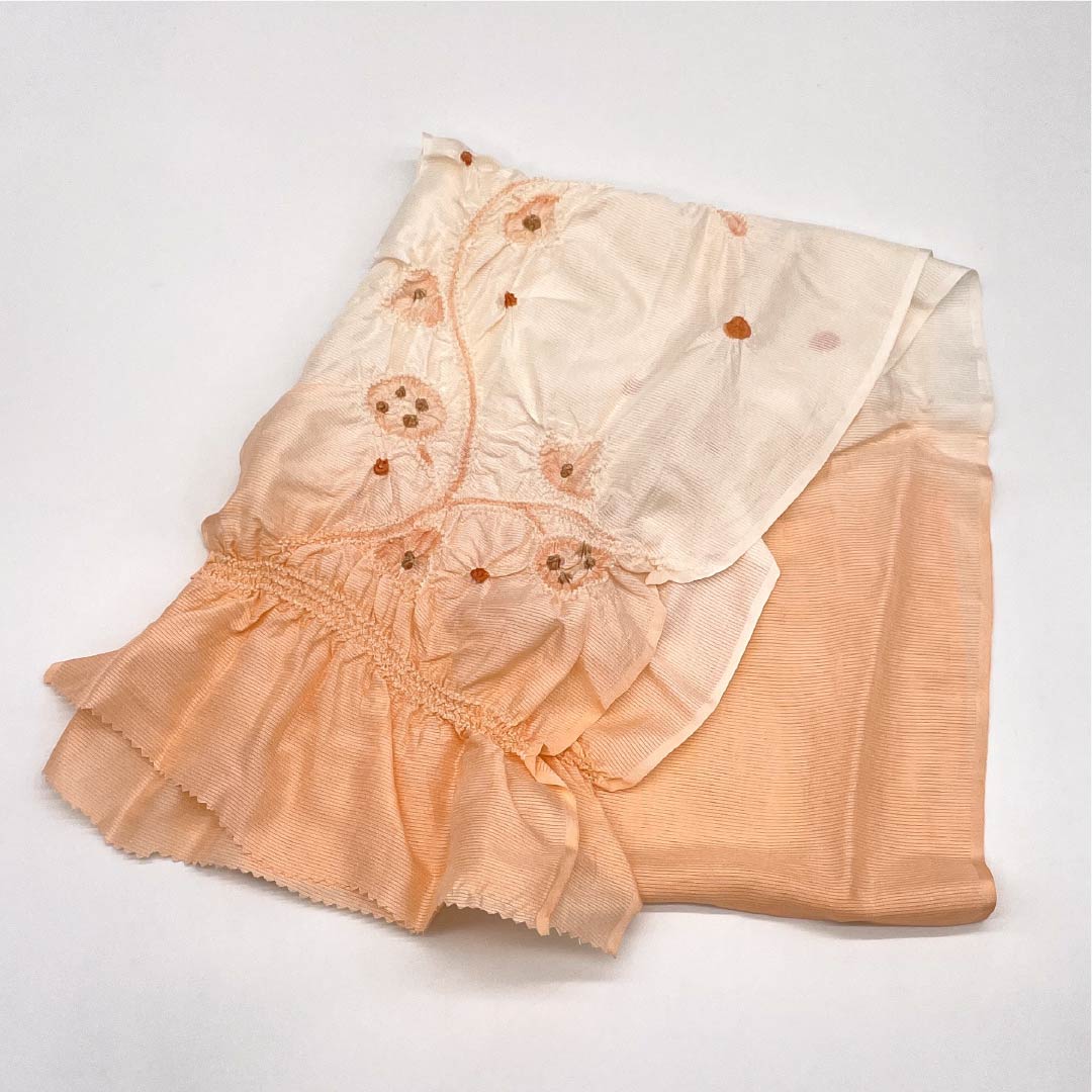 (Like new) Obijime and Obiage Set, Pure Silk, New Rank, Salmon (Sakeiro) and Light (Usunikuiro) Colors, Shinonome (Shinonomeiro) Color, Summer, Length: Approx. 164cm, Width: Approx. 1.6cm, Orange, Semi-Formal, Item Number: 1141000261326