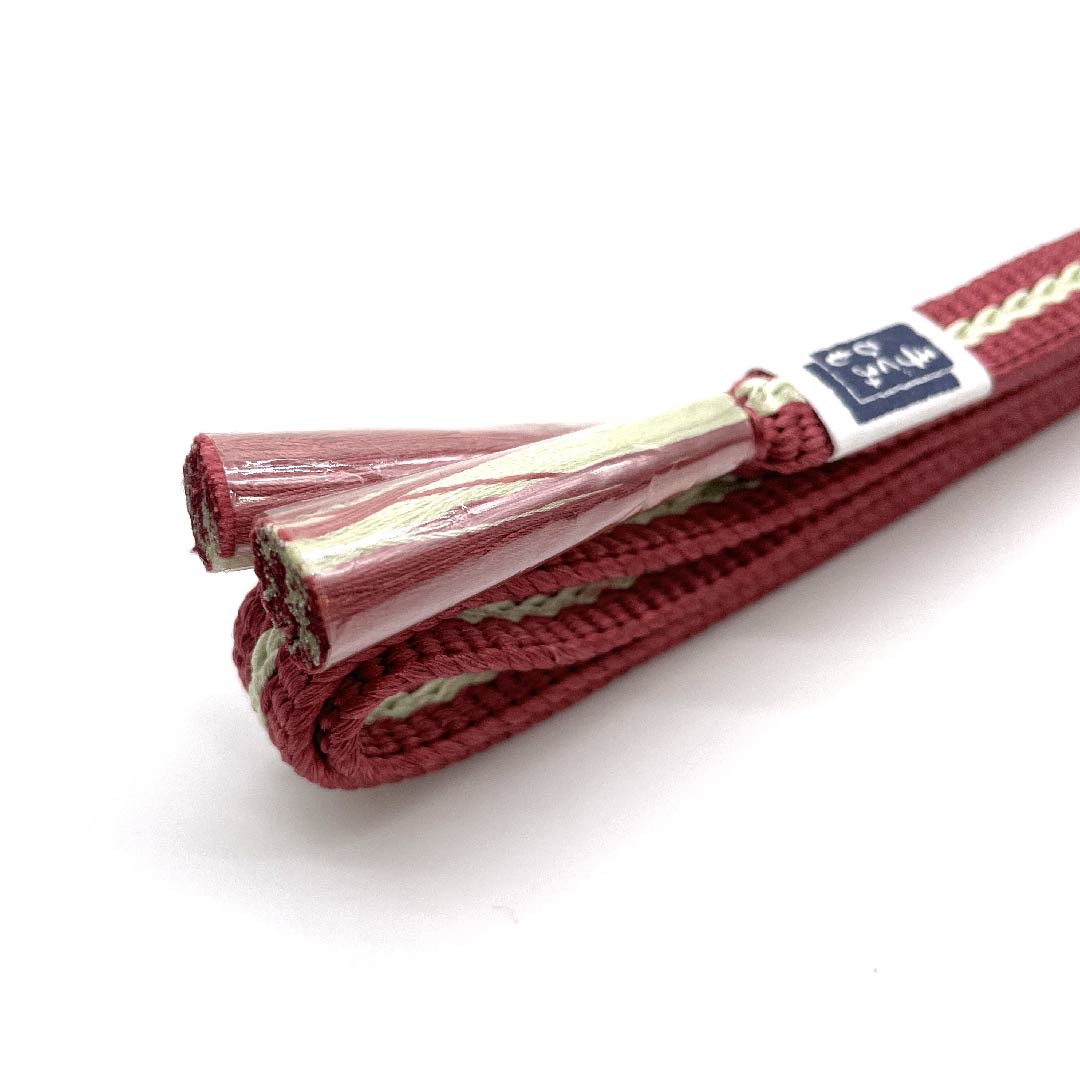 （新古品） 帯締め 正絹 四分紐 長春色（ちょうしゅんいろ） 手組紐 新古品 長さ約159cm 幅約1.5cm カジュアル Sランク ピンク系 1135001472913