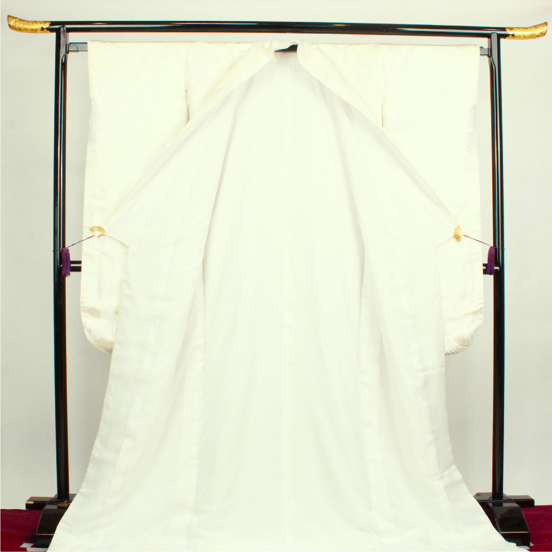 Shiromuku (White Kimono) Length 194cm Karaori Hakutsuru Silk A Rank Awase White 1110000503911