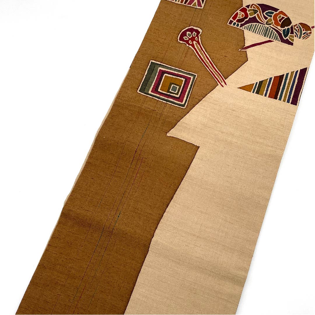 Nagoya obi, brown, hairpin, tsugegushi, dyed obi, obi length 372cm, pure silk, S rank, point pattern, casual, brown, 1124003162314, Nagoya style
