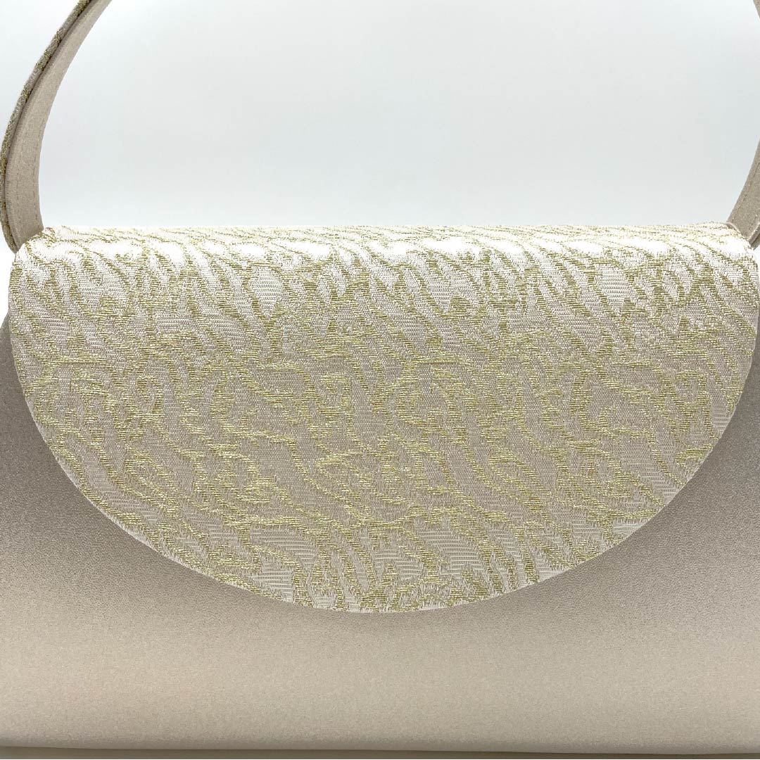 Formal Japanese style bag, silver (gin-iro), for Tomesode, Aurora, bottom studs, silver, NEW rank, 113900043122