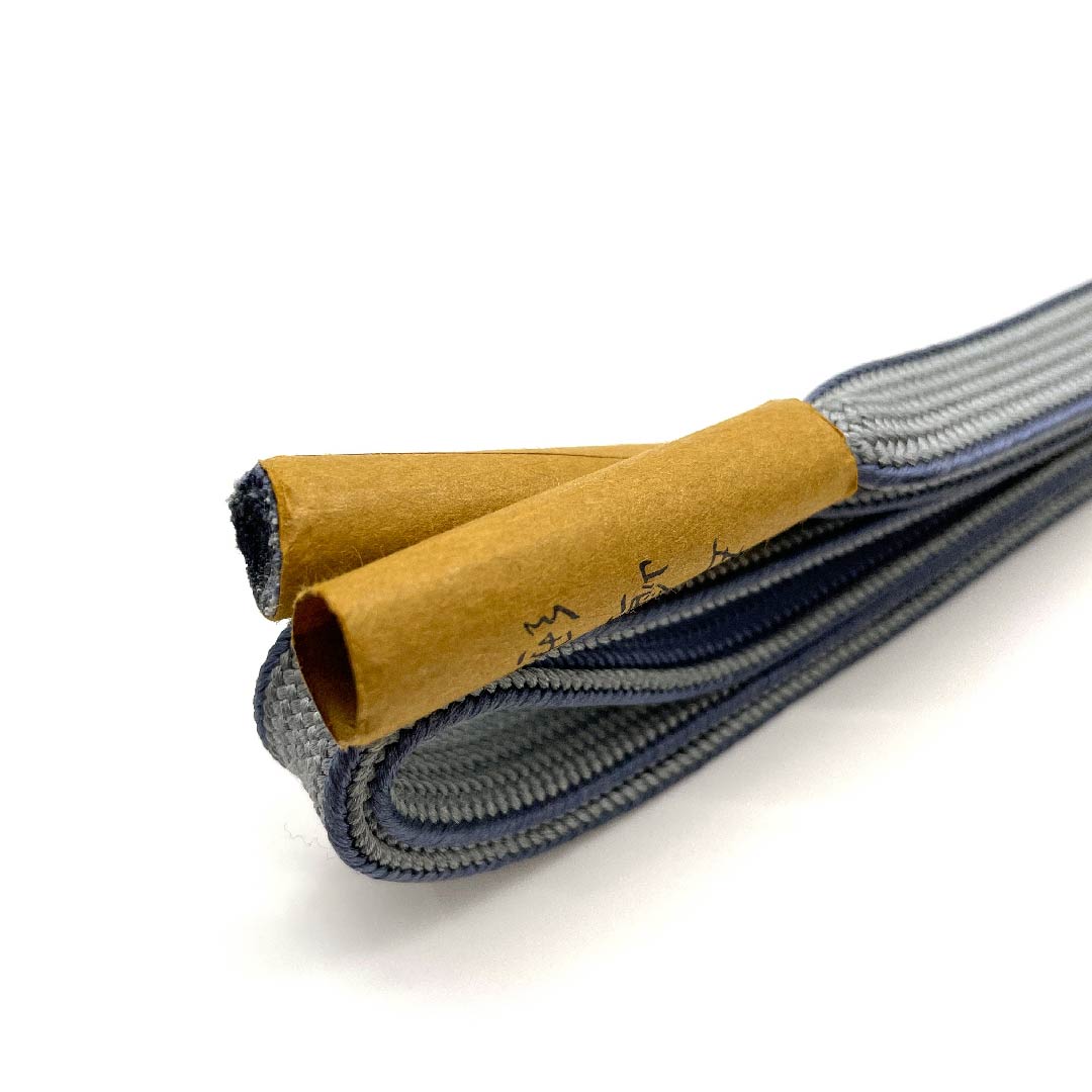 (New old stock) Obijime (belt fastener) Pure silk quarter-length cord Sky blue and gray Goshima cord Edo braid New old stock Length approx. 156cm Width approx. 1.5cm Casual S rank Gray 1135001902922