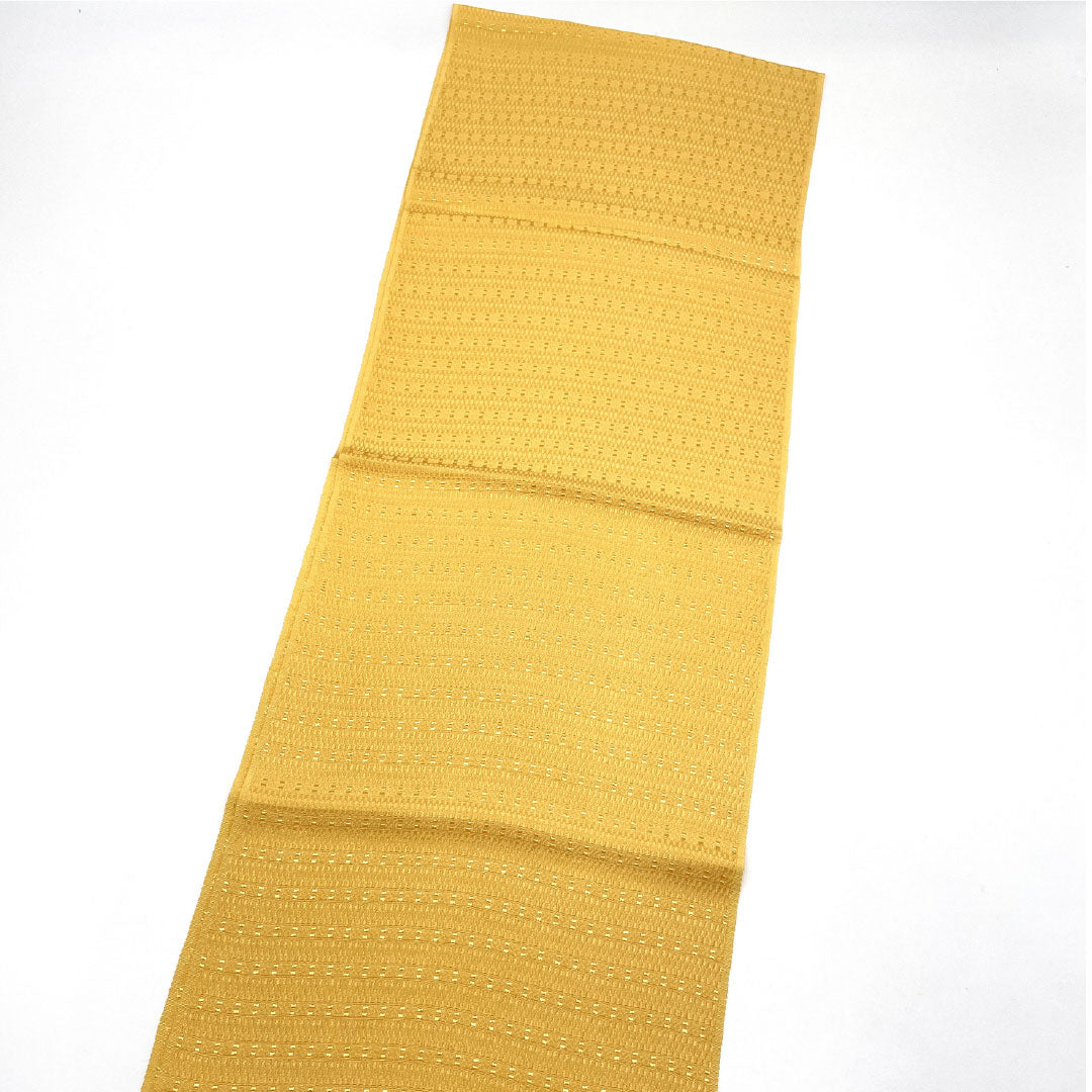 (Like New) Silk Obiage (Sash) - New, Casual, Corn-Colored, Solid Color, Length: Approx. 172cm, Width: Approx. 30cm, Yellow, Item Number: 1136001481926