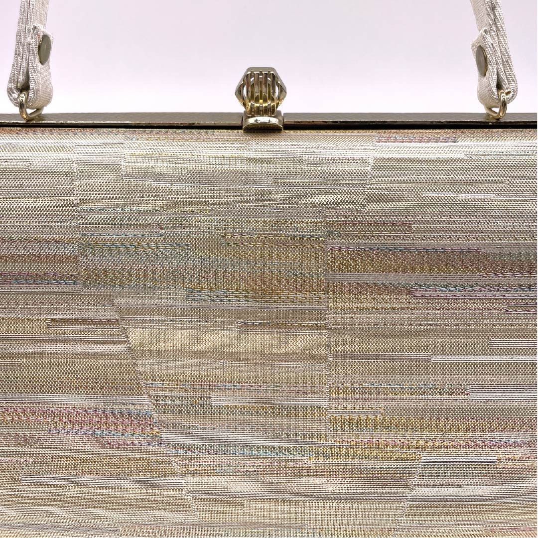 Formal Japanese style bag, gold, stripes, classic pattern, simple, gold, S rank, 113900029221