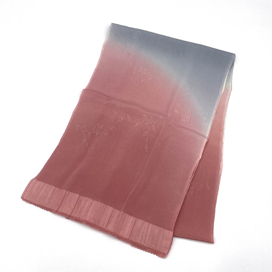 (New Old Stock) Obi-jime and Obi-age Set, Pure Silk, S Rank, Shibori Dye, Length approx. 156cm, Width approx. 1.5cm, Formal, Gradation Colors, 1141000172399