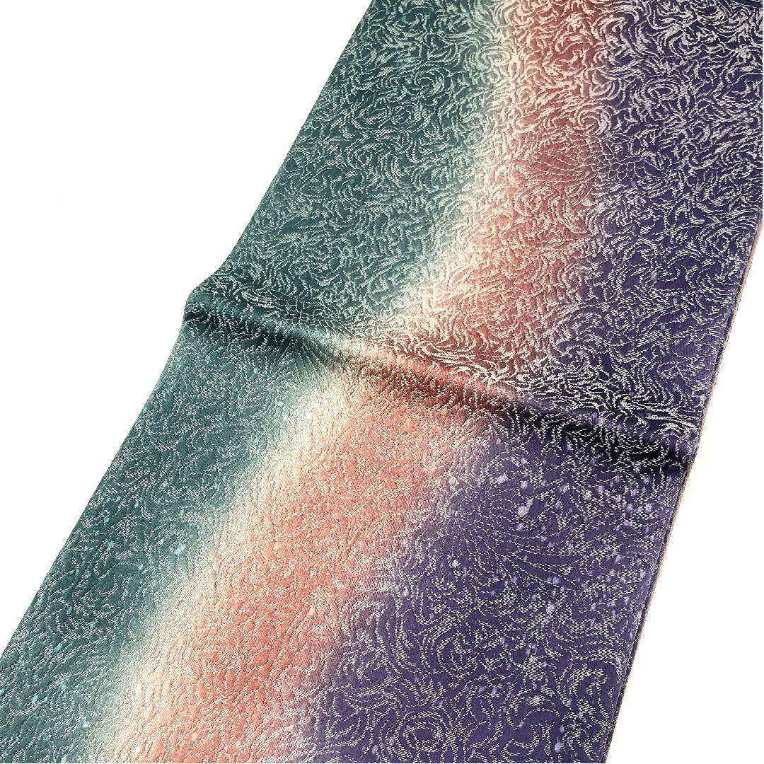 Fukuro Obi Vertical Blur Abstract Pattern Phoenix Obi Length 446cm Pure Silk S Rank Full Length Casual Gradient 1123004672399
