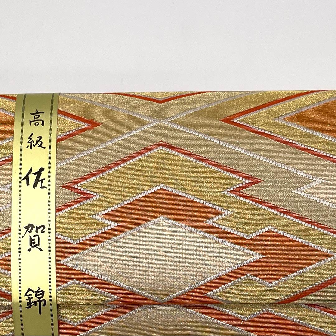 Formal Japanese Style Bag, S-Rank, Saga Nishiki, Matsukawabishi Pattern, Gold, 113900076221
