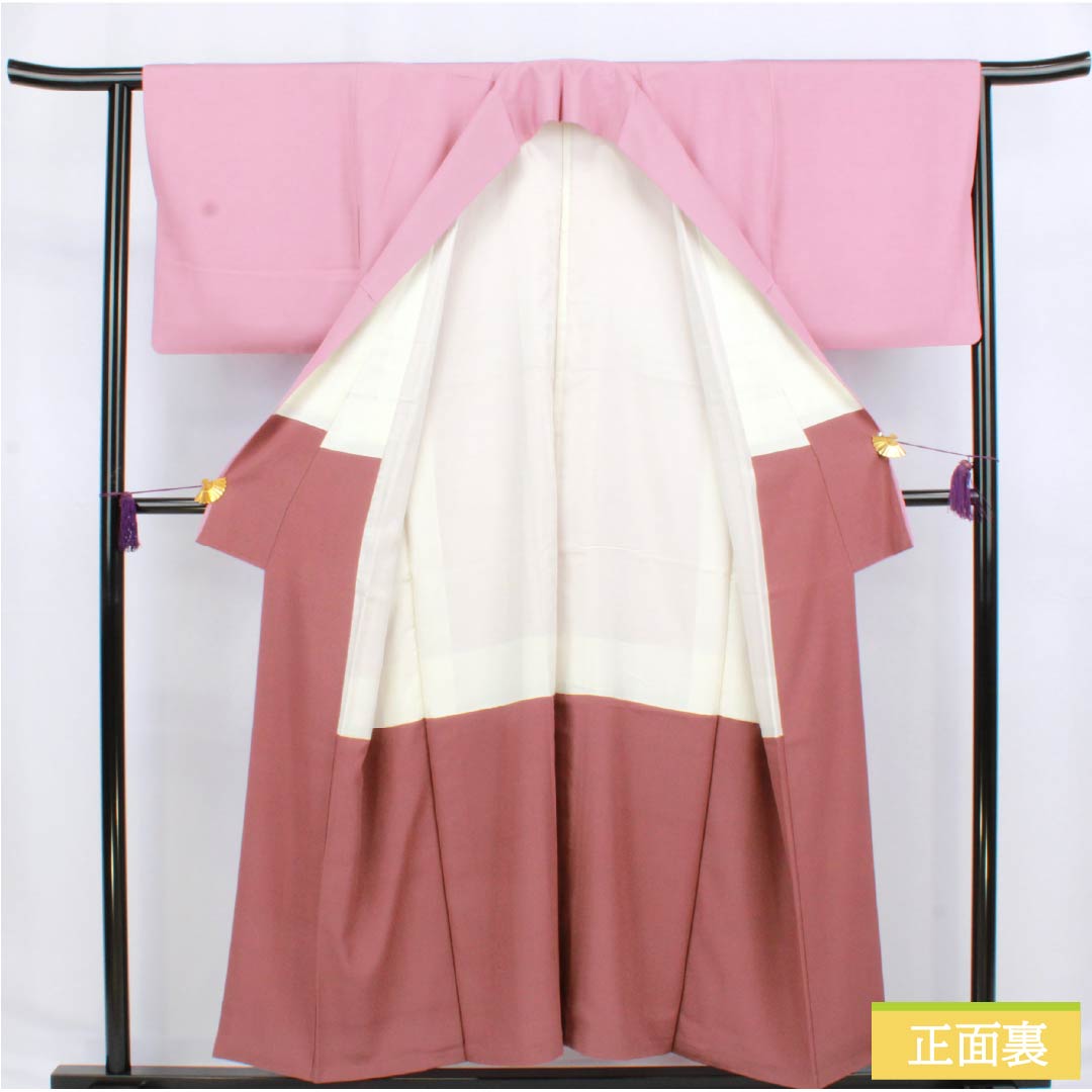 小紋 正絹 Sランク 身丈153.5cm 裄丈62.5cm 袷 美人祭色（びじんさいいろ） 江戸小紋 鮫柄 型染 ピンク系 1115006422213