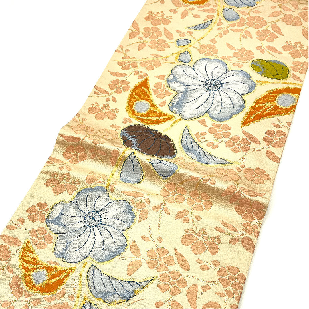 Fukuro Obi, Shirayaen Oba, Tsujigahana, Length 432cm, Pure Silk, S Rank, Six-pass, Semi-formal, Pink, 1123004272313