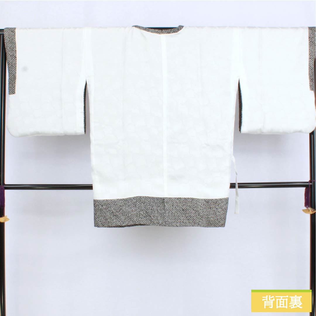 Travel kimono (traditional Japanese kimono) made of pure silk, S-rank, length 85cm, sleeve length 67cm, shibori (dyed) pattern, lined, black, product number 1117001232910