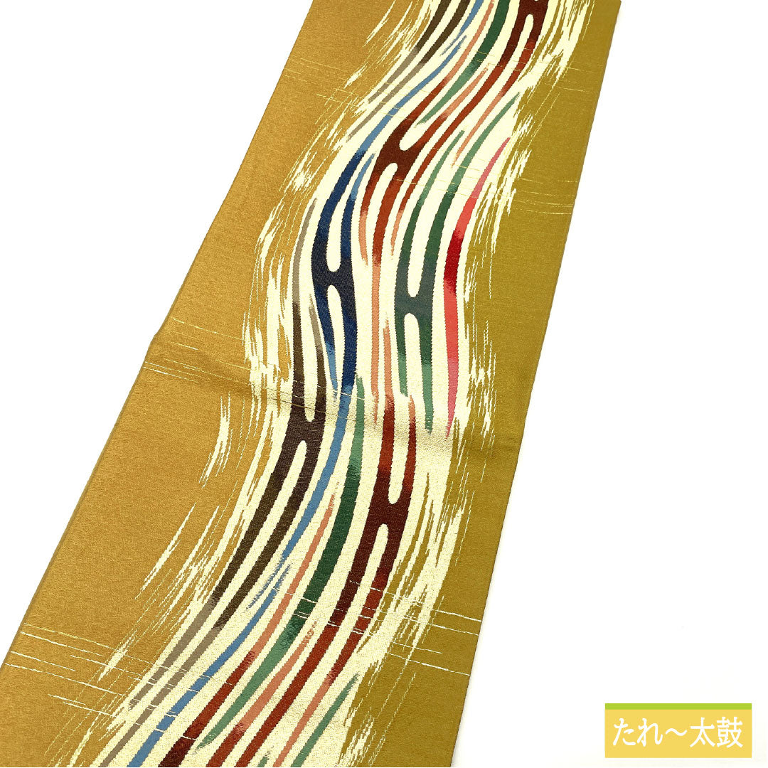 Fukuro Obi, Pure Silk, S-Rank, Shirayaen Oba, Nishijin-ori, Abstract Pattern, 430cm Long, Six-Ply, Casual, Gradient Pattern, Product Number: 1123016562399