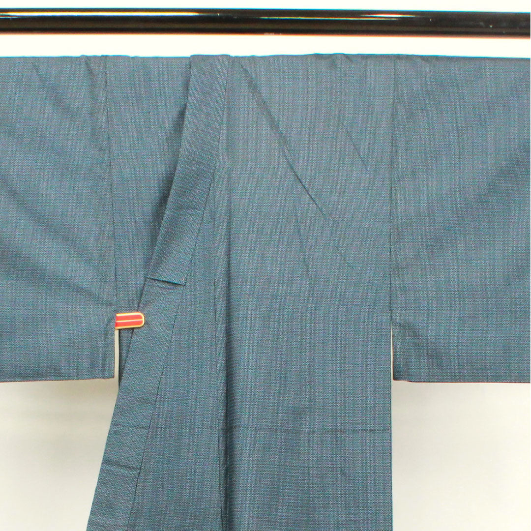 Men's, Length 142.5cm, Oshima Tsumugi, 100% Tortoiseshell, Pure Silk, A Rank, Lined, Navy Blue, 1119000573418