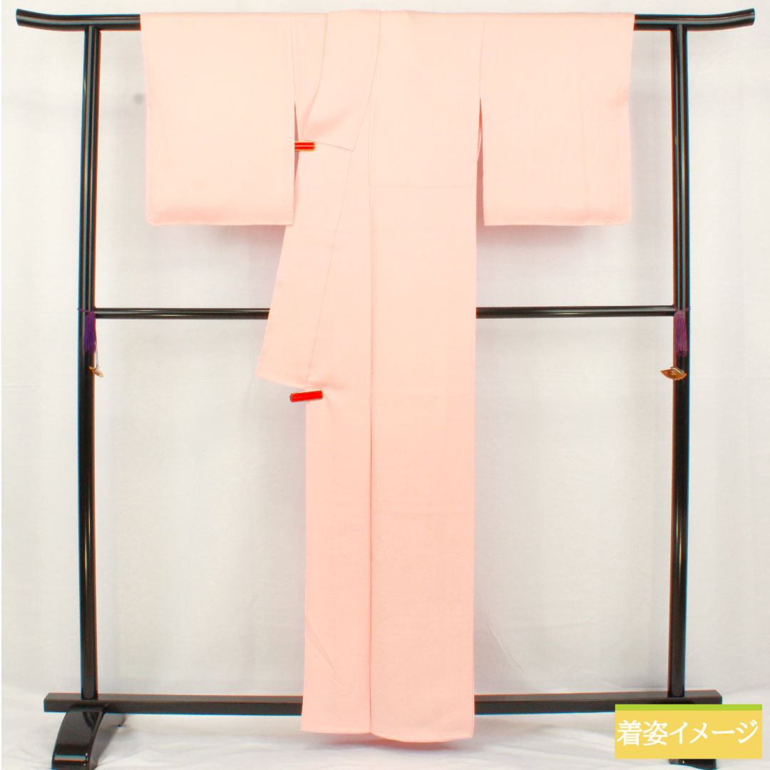 Plain color, pure silk, length 160cm, sleeve length 64cm, Sayagata, lined, A rank, pink, 1114001963413